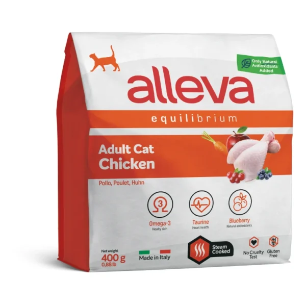 Croquettes Alleva Equilibrium Poulet chat adulte 0,4kg
