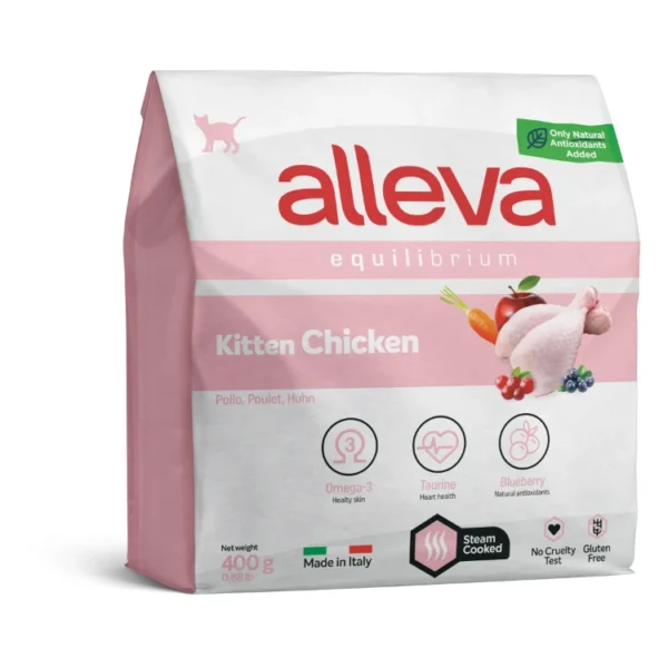 Croquettes Alleva Equilibrium Poulet Chaton 0,4kg