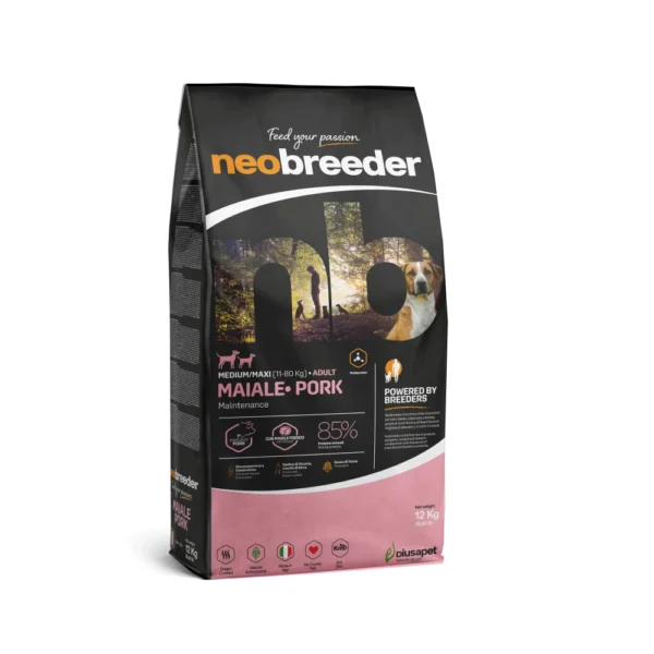 Croquettes Neobreeder Porc chien adulte medium maxi 12kg