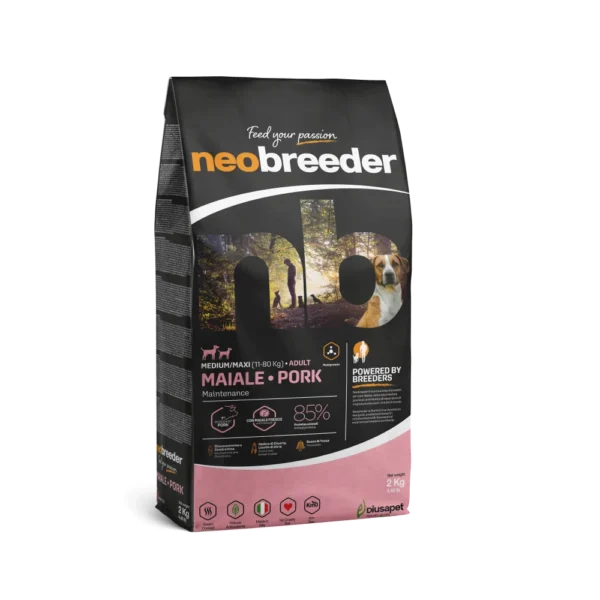 Croquettes Neobreeder Porc chien adulte medium maxi 2kg