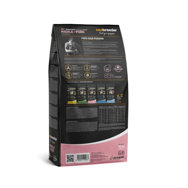 Croquettes Neobreeder Porc chien adulte medium maxi 12kg